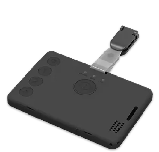 badge mobile GPS avec accessoires pince vue bouton