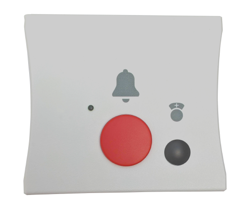 unité appel malade blanc bouton rouge alerte et bouton noir appel aide soignant
